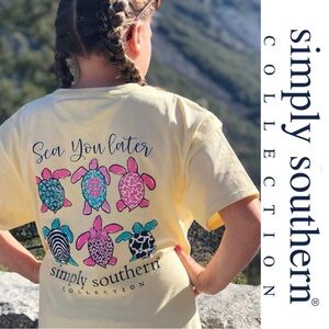 Simply Southern | "Sea You Later" Turtle Short Sleeve Tee | Size Youth Medium
